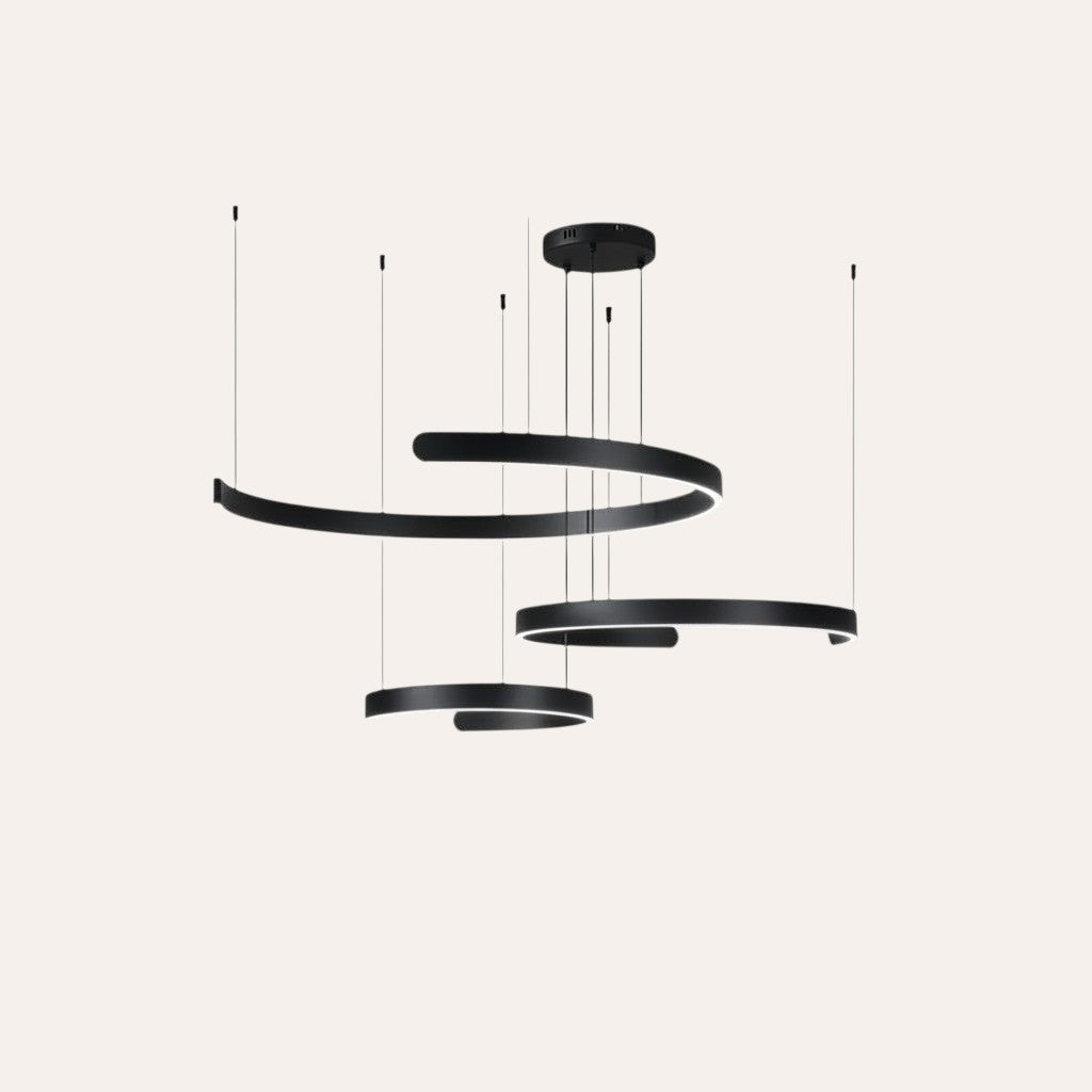 Lustre Triple Anneau Noir