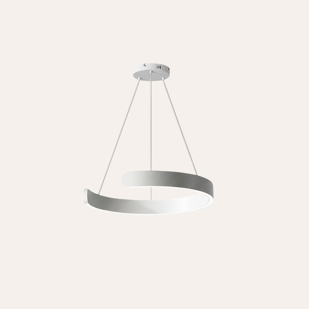 Lustre Unique Anneau Blanc - 40 cm