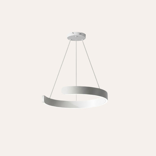 Lustre Unique Anneau Blanc - 40 cm