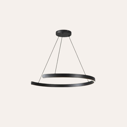 Lustre Unique Anneau Noir - 80cm