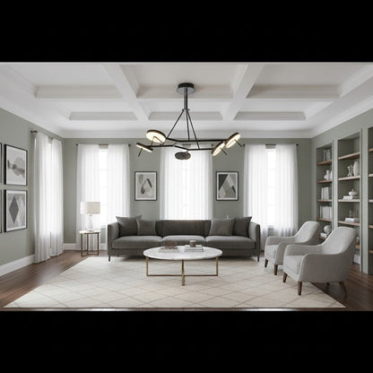 Lustre Moderne 5 Spots Orientables