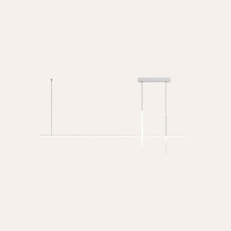 Suspension Linéaire Blanche Design Croix – 100cm