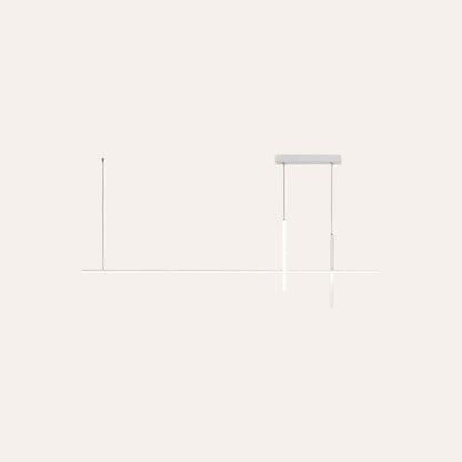Suspension Linéaire Blanche Design Croix – 100cm