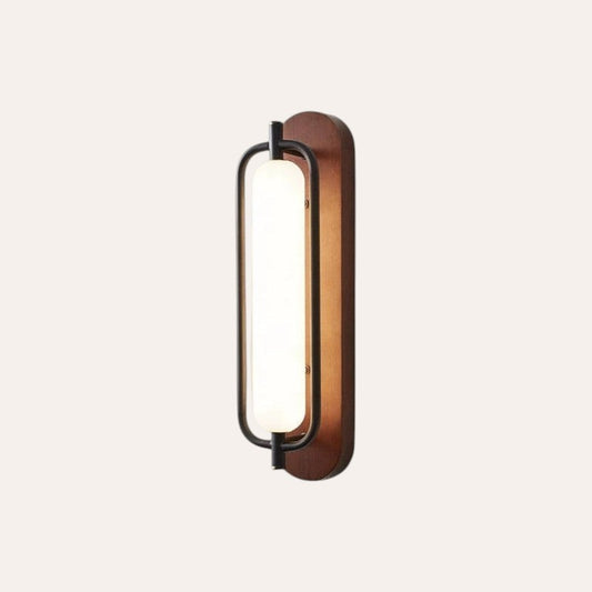 Applique en bois massif verre LED pour chambre