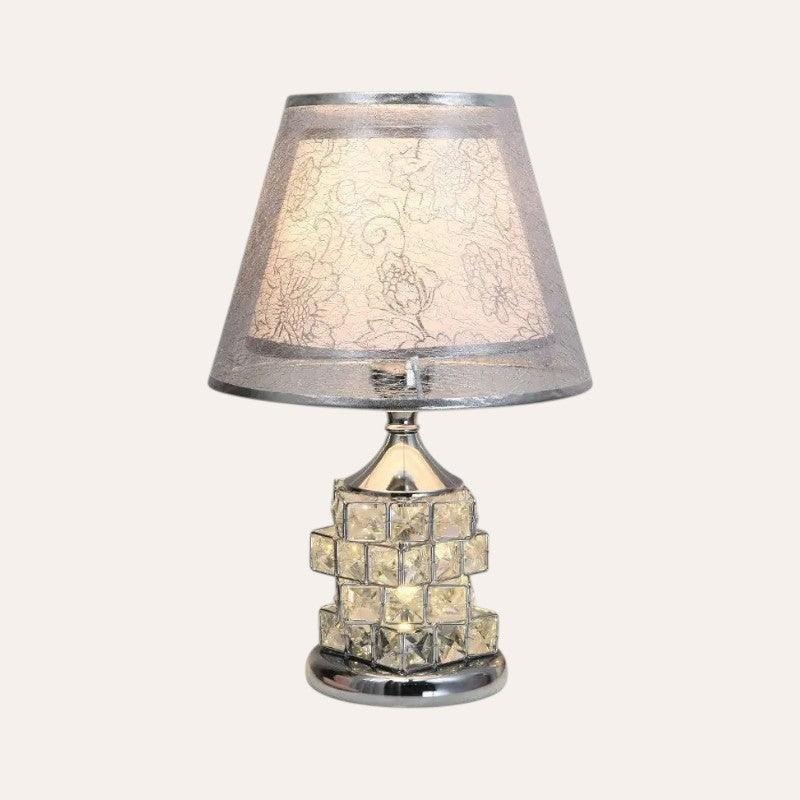 Lampe de table cristal dorée mariage