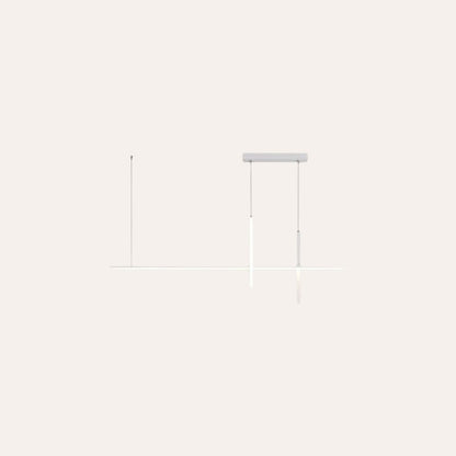 Suspension Linéaire Blanche Design Croix – 80cm