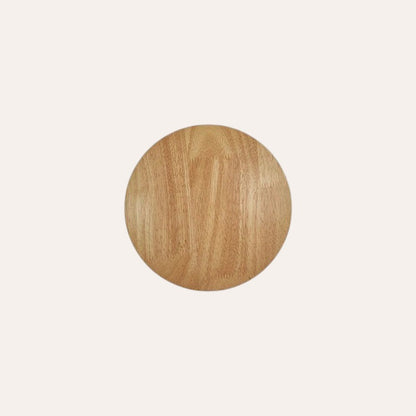 Applique LED ronde en bois lumière chaude