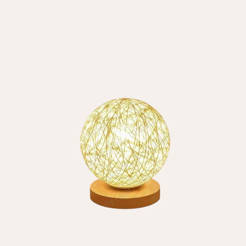 Lampe de table rotin ficelle