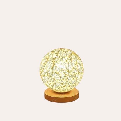 Lampe de table rotin ficelle