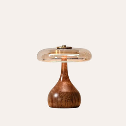 Lampe bureau américaine laiton verre vintage