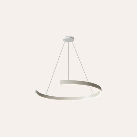 Lustre Unique Anneau Blanc - 60cm