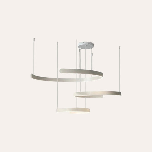 Lustre Triple Anneau Blanc