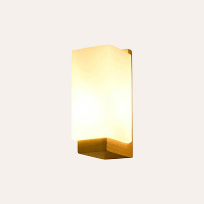 Applique bois moderne verre minimaliste