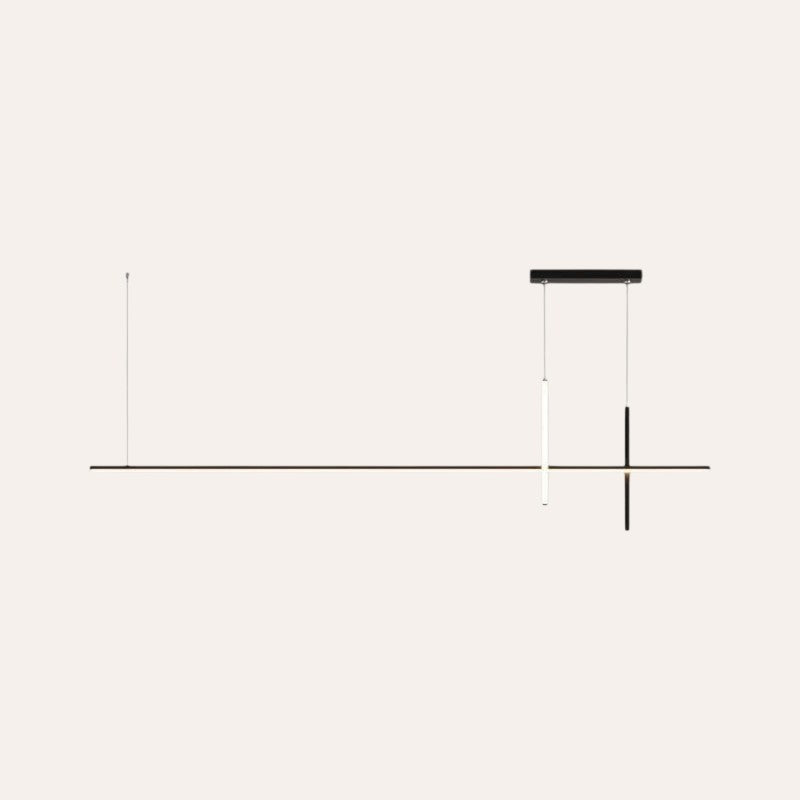 Suspension Linéaire Noir Design Croix – 150cm