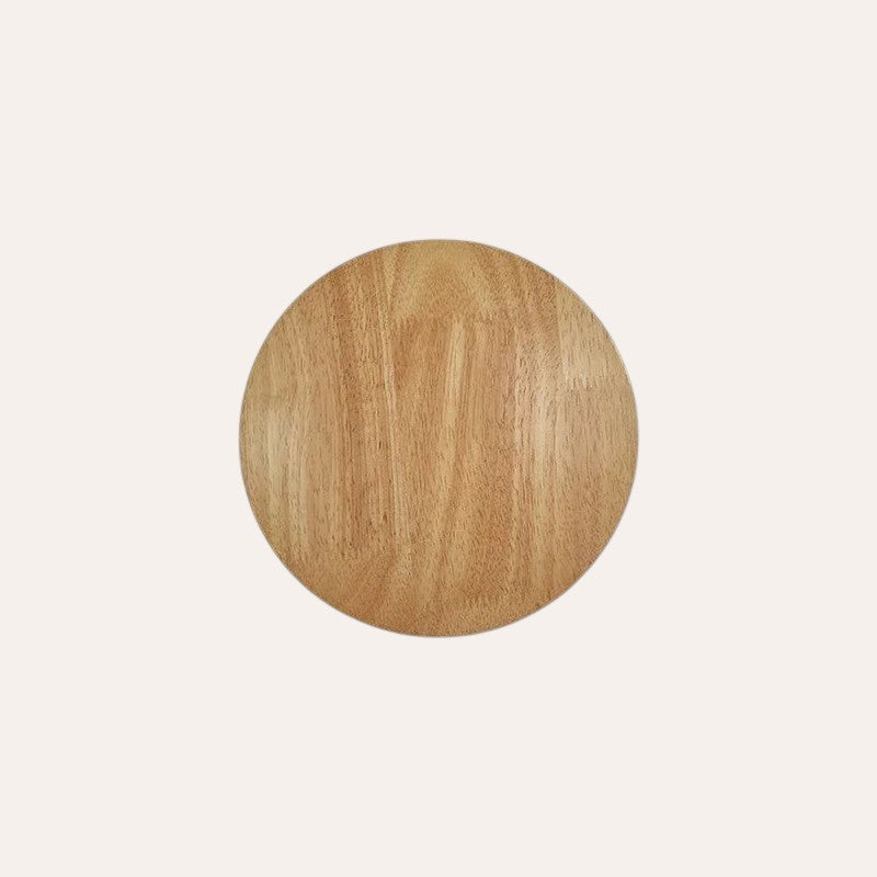 Applique LED ronde en bois lumière chaude