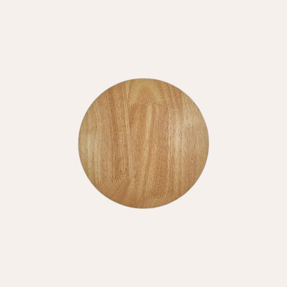 Applique LED ronde en bois lumière chaude