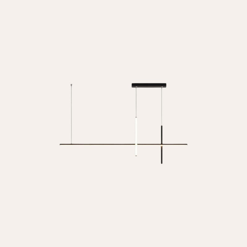 Suspension Linéaire Noir Design Croix – 80cm