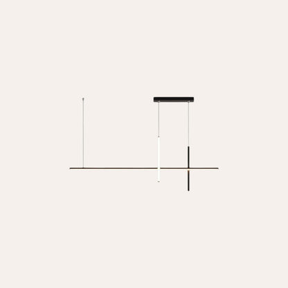 Suspension Linéaire Noir Design Croix – 80cm