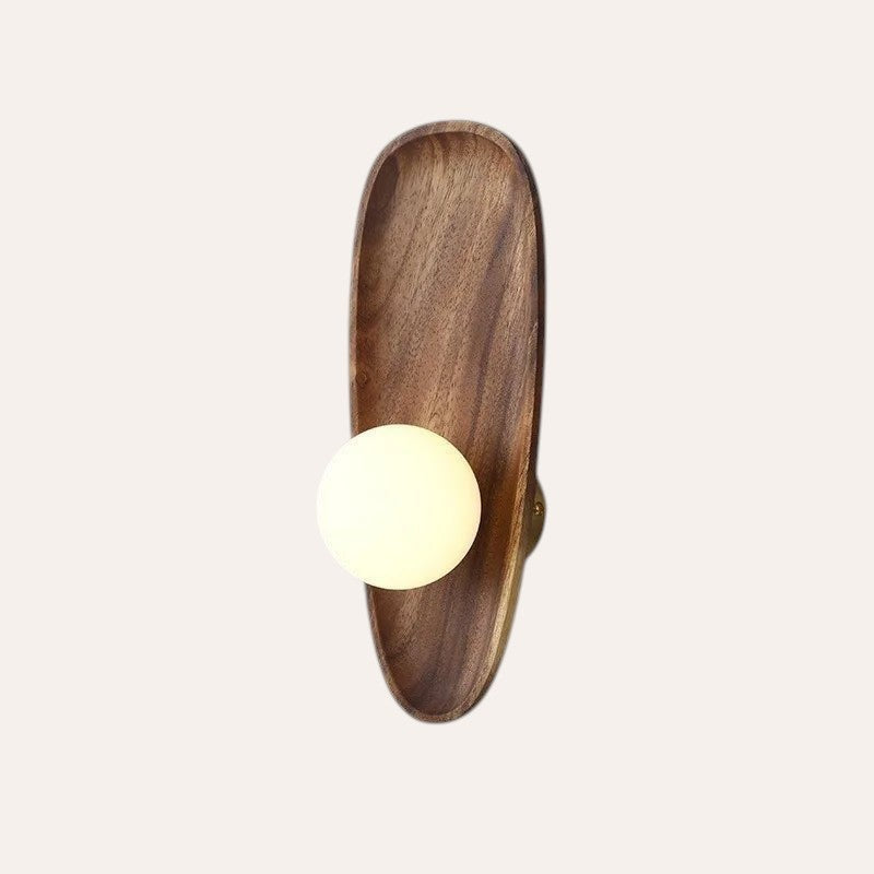 Lampes murales en bois naturel vintage