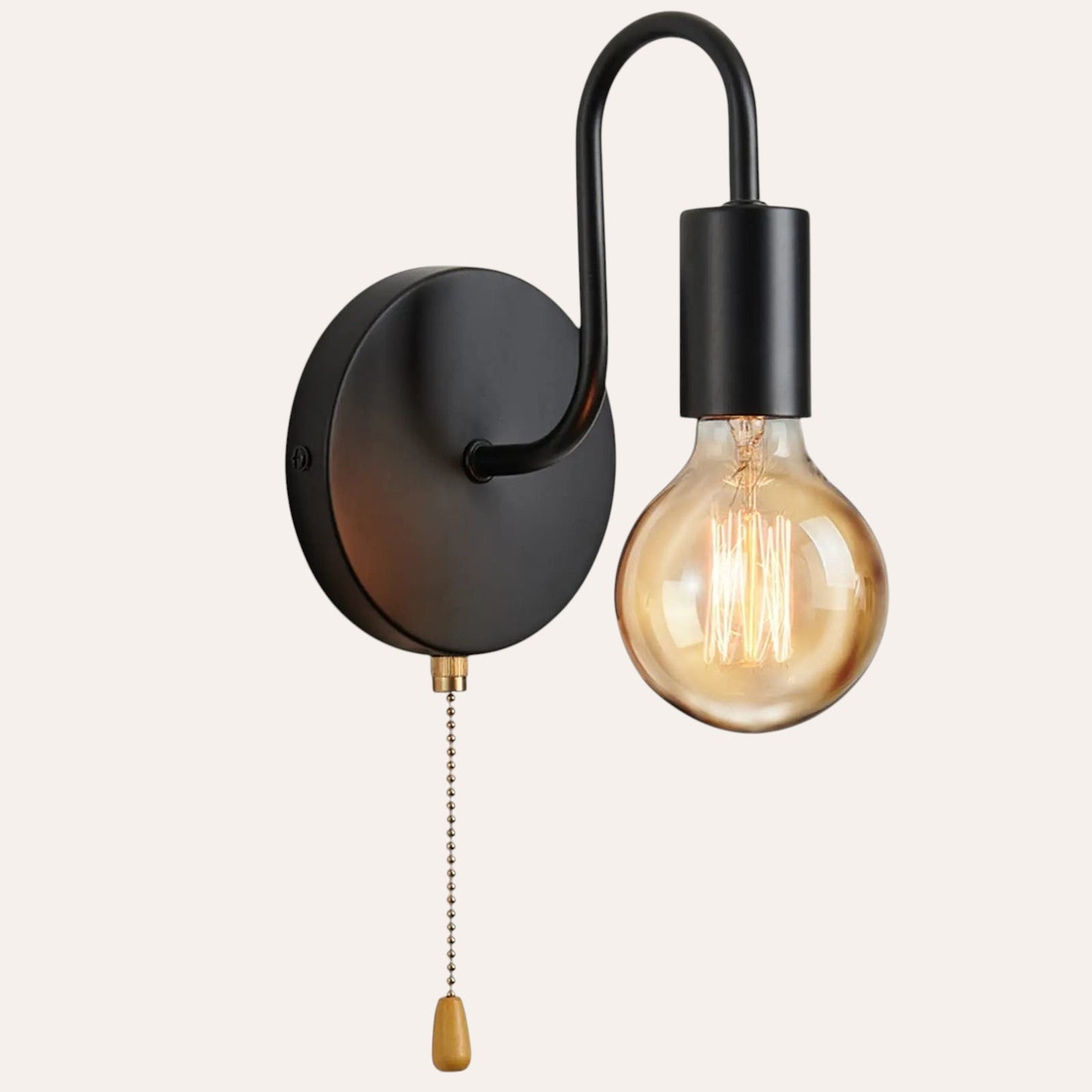 Applique industrielle nordique fer noir