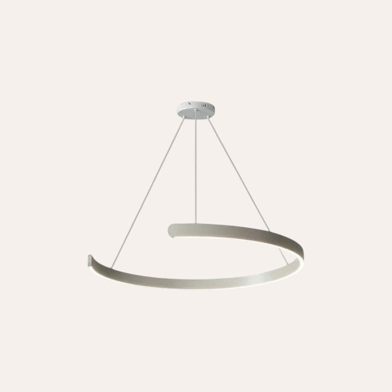 Lustre Unique Anneau Blanc - 80cm