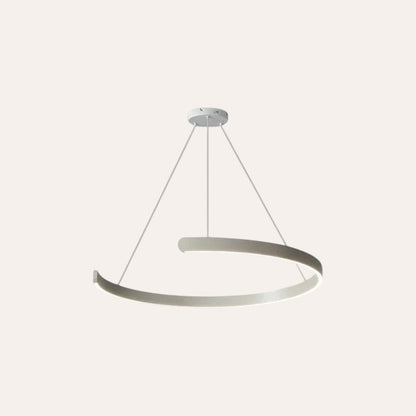 Lustre Unique Anneau Blanc - 80cm
