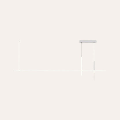Suspension Linéaire Blanche Design Croix – 120cm