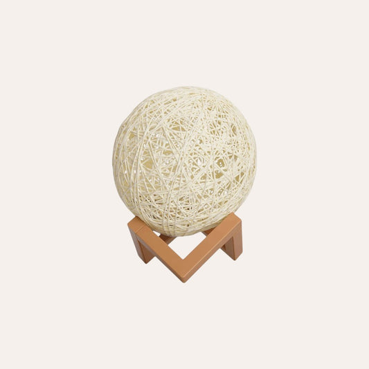 Lampe de table bois projection lune