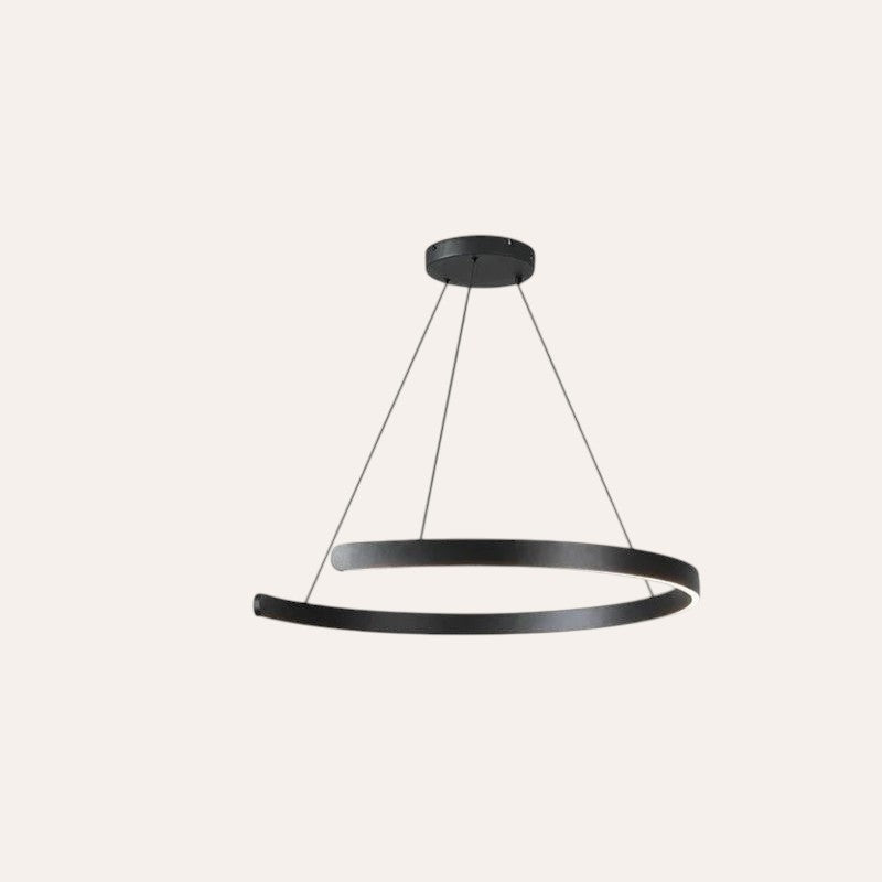 Lustre Unique Anneau Noir - 60cm