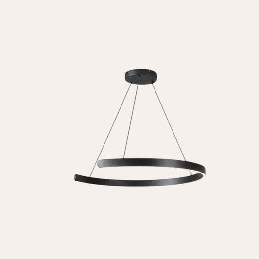 Lustre Unique Anneau Noir - 60cm