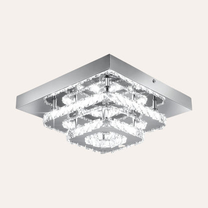 Plafonnier LED cristal en pyramide