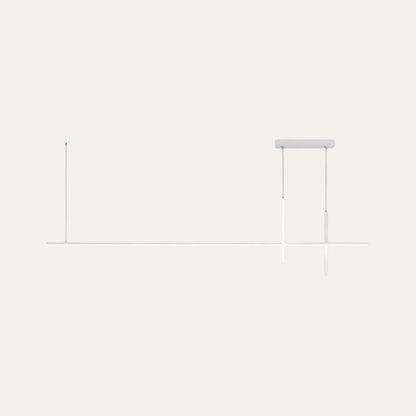 Suspension Linéaire Blanche Design Croix – 150cm