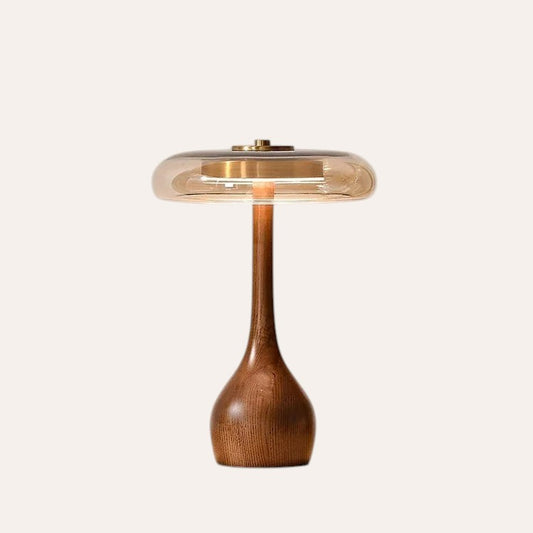 Lampe bureau américaine laiton verre vintage