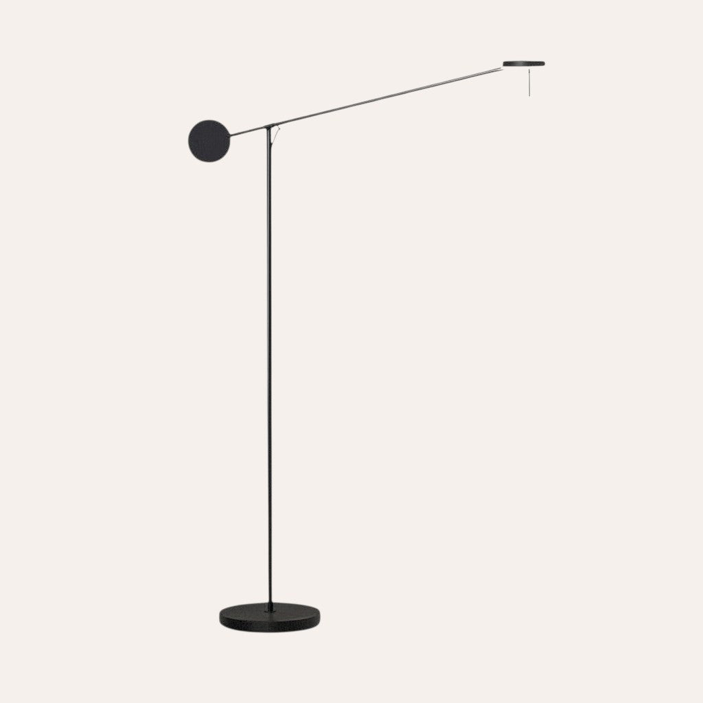 Lampe sur Pied Noir Bras Réglable