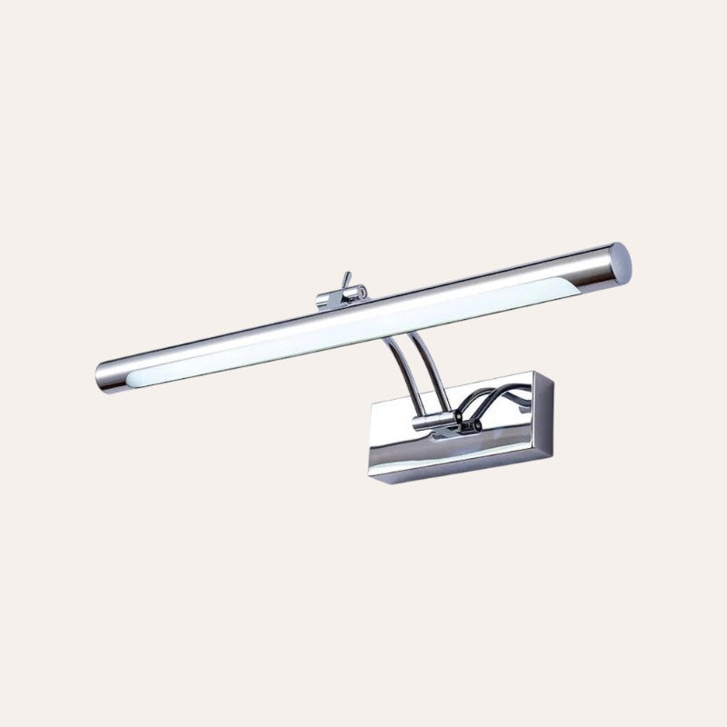Applique miroir goodlampe argentée moderne en métal avec éclairage LED pour salle de bain