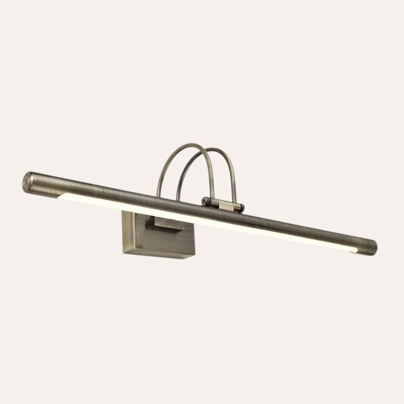 Applique miroir goodlampe en métal finition bronze avec éclairage LED linéaire pour salle de bain au style moderne
