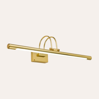 Applique miroir salle de bain LED goodlampe dorée en métal au design moderne et élégant avec éclairage vers le bas