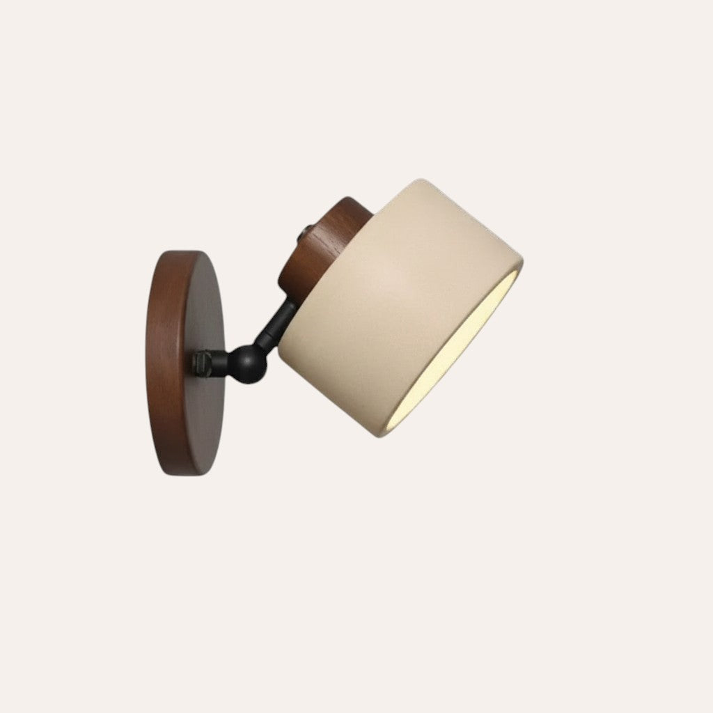 Applique murale goodlampe rotative en pierre et bois, couleur jaune grotte, style moderne, éclairage d'appoint