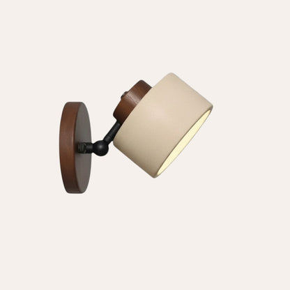 Applique murale goodlampe rotative en pierre et bois, couleur jaune grotte, style moderne, éclairage d'appoint