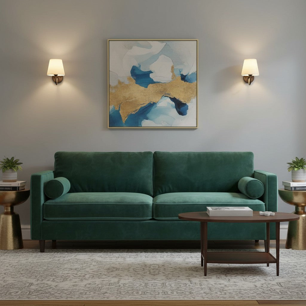 goodlampe applique murale tissu blanc abat-jour conique, structure métal noir ou doré, style nordique moderne.