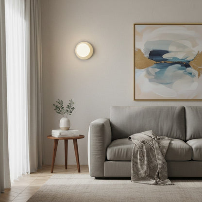 goodlampe modern beige metal wall light with frosted glass globe
