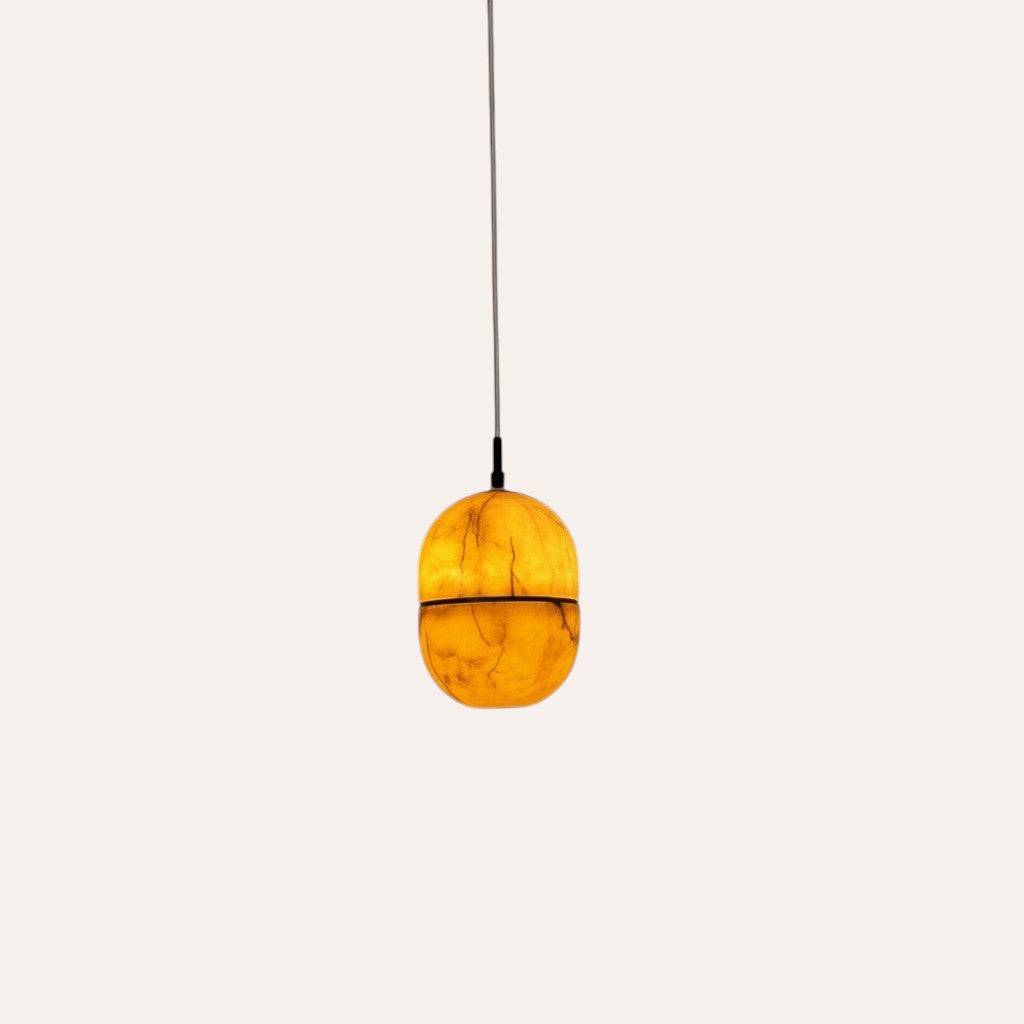 goodlampe modern black and gold marble pendant light for dining room, art deco style