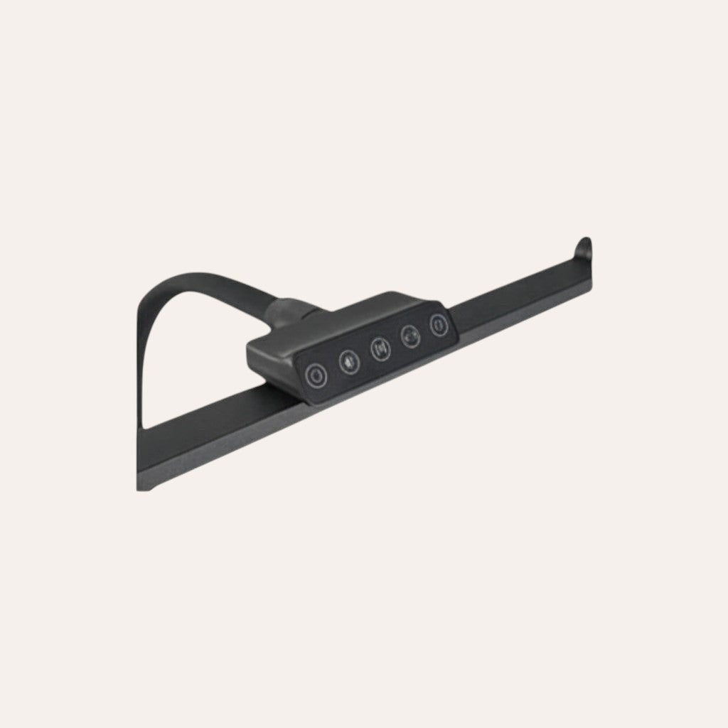 goodlampe black LED architect desk lamp with adjustable brightness and color temperature, clamp base.