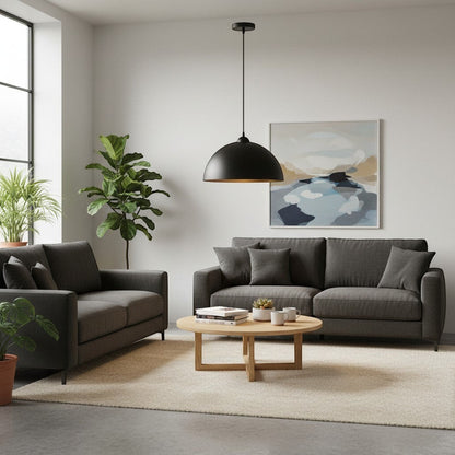 goodlampe black retro Nordic industrial metal dome pendant light with cord