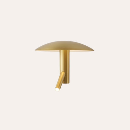 goodlampe modern brass mushroom wall light with adjustable reading light