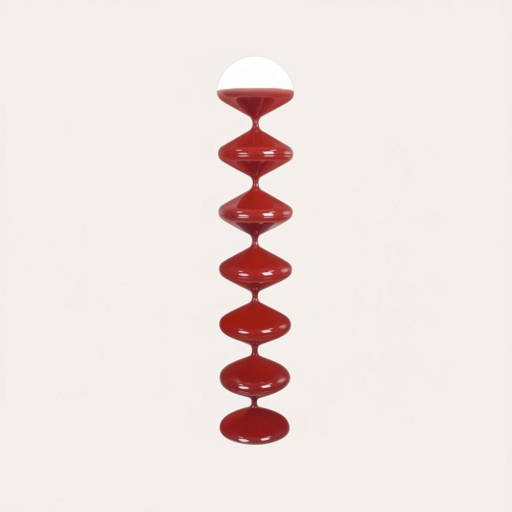 goodlampe lampadaire bonbons rouge et blanc réglable en métal et verre, style moderne