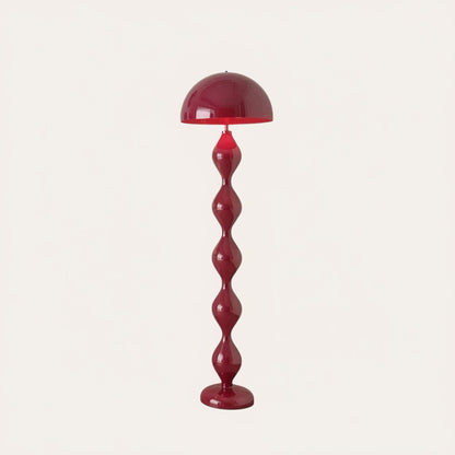 goodlampe lampadaire champignon LED rouge en fer et alliage, style nordique moderne, éclairage vers le bas