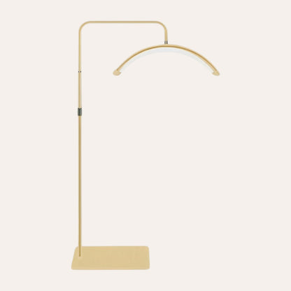 goodlampe lampadaire LED demi-lune doré 36W sur trépied 180cm avec télécommande, éclairage d'ambiance moderne