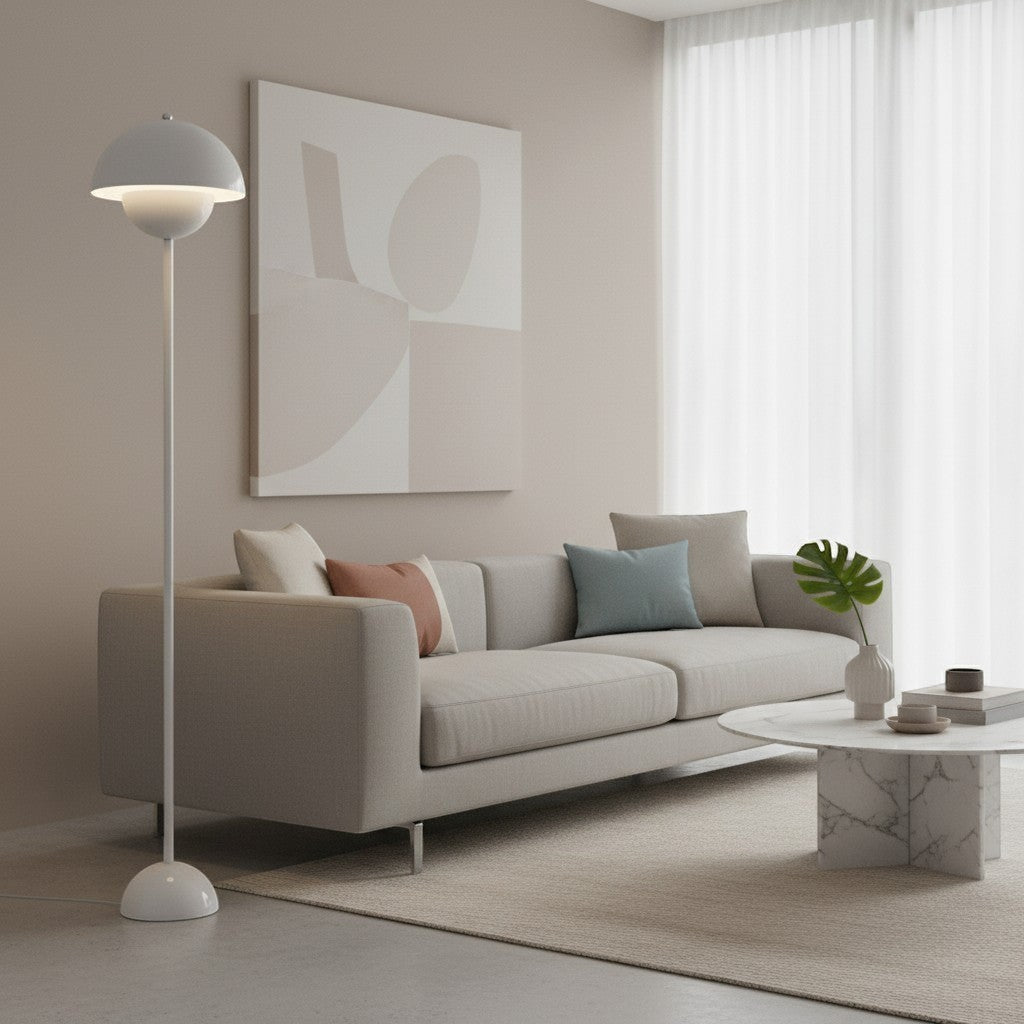 goodlampe lampadaire blanc style scandinave en métal, éclairage vers le haut et le bas, idéal pour salon ou bureau
