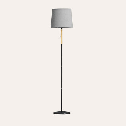 goodlampe lampadaire moderne gris en tissu et métal avec abat-jour orienté haut et bas, design épuré.